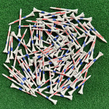 ProActive Sports MAGA 3 ¼” 100 Pack of Durable 6 Prong Plastic Golf Tees Featuring Patriotic American Flag Print - Made in The USA