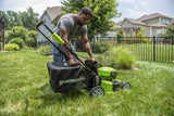 Greenworks 40V 21" Cordless Brushless Push Mower, 4.0Ah + 2.0Ah USB Batteries and Charger Included