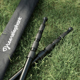 Green Elephant Camping Tarp Poles - Adjustable Aluminum Telescoping Tent Poles for Tarps, Canopy & Awning - Heavy Duty Collapsible Pole Set of 2 - Extends 8ft 2.8 in, Shrinks to 2ft 9.5 in.