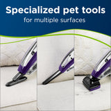 Pet Hair Eraser Lithium Ion Cordless Hand Vacuum, Purple Bissell