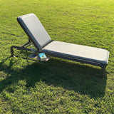 PURPLE LEAF 1 Piece Patio Chaise Lounge Luxury Heavy-Duty Coffee