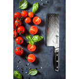 TUO Nakiri Knife - 7 Inch Vegetable Chopping Knife - Meat Cleaver - High Carbon Stainless Steel - Kitchen Knives with G10 Full Tang Handle with Gift Box - Black Hawk S Series