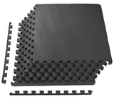 BalanceFrom 6 Piece Foam Floor Mat Puzzle Tiles, 1/2” Thick, 24 Sq Ft, Black BalanceFrom