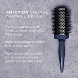Fromm Professional Intuition Square Styler 1.75 Inch Ceramic & Ionic Thermal Brush in Blue, 2-in-1 Straighten & Wave Blow Drying Brush, Smooths Frizz & Flyaway's for Healthy Shiny Hair