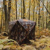 Barronett Blinds® Road Runner, Portable Hunting Blind, Pop-Up Hub Blind, Zipperless Windows, Lightweight, 2-Person, Bloodtrail® Woodland, 67” x 71” x 71”, RR200BT Barronett Blinds