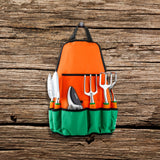 Garden Tool Set, 12 Piece Aluminum Hand Tool Kit, Garden Canvas Apron with Storage Pocket, Outdoor Tool