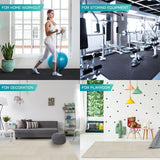 Yes4All 12SQ.FT Wood Grain Puzzle Exercise Mat Protective Flooring, EVA Interlocking Foam Floor Tiles with Border for Home Yes4All