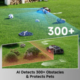 MOVA LiDAX Ultra 3000 AWD Robot Lawn Mower Wire Free RTK Free for up to 0.75 Acre*Dual Maps, 360° 3D LiDAR & AI Dual Vision Mapping, Robotic Mower with 4G, for 80% Slopes, Cutting Height 1.2”–3.9“