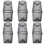 Crawfish Trap Crawdads Crayfish Trap Torpedo Heavy Duty Bait Steel Mesh Wire Black with Clip Two-Piece Durable (6 Pack)