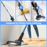 YISORA N8 Cordless Stick Vacuum, 25000Pa Self-Standingnfor Pet Hair