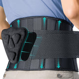 Back Brace for Men Lower Back Pain Relief Lumbar Support Brace Waist Belt with Ergonomic 3D Silicone Pad for Heavy Lifting Work, Herniated Disc, Sciatica, 3XL