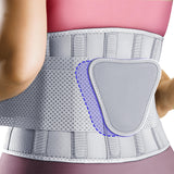 FEATOL Back Brace for Lower Back Pain Women, Breathable Back Support Belt for Women & Men, Grey, 4XL (Circumference:63-68")