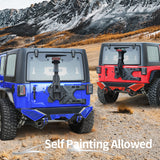 OEDRO Front Rear Bumper Combo Fits for 07-18 Jeep Wrangler JK JKU Unlimited