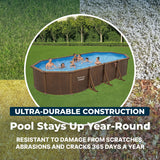 Bestway Hydrium 24' x 12' x 52" Above Ground Pool, Oval Steel Side Wall Frame Outdoor Swimming Pool Set with Sand Filter Pump, Ladder & Accessories