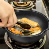 Cast iron flat-bottom pan, mini size, multi-functional, non-stick, durable cooking utensil