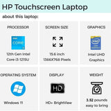 HP 15.6" Touchscreen Business Laptop,Intel Core i3-1215U,Up to 64GB RAM