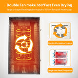 Commercial Grade Food Dehydrator Machine 110V 1500W Stainless Steel 20 Trays