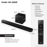 Samsung Q800F 5.1.2ch Q Series Soundbar+Subwoofer, Wireless Dolby Atmos