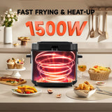 2.5L 1500W Electric Deep Fryer (US Plug) Large Capacity Countertop Home Fryer