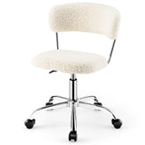 Computer Desk Chair Adjustable Sherpa Office Chair Swivel