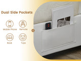 LED Bed Frame with Star Projector & Storage Drawers, Full Queen King Size