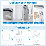 Portable washing machine, 7.7 pounds, fully automatic compact model, stainless steel tub, 10 washing