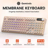 Wireless Bluetooth Mechanical Silent Keyboard Foundation Liquid Design Triple Mode Connection