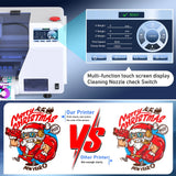 A3 Plus XP600 DTF Printer,Direct to Film,2X-Speed Compared to L1800,5" LED Multi-Function Display