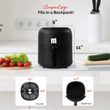 2.8QT Digital Air Fryer, Space-Saving Mini Personal Air Fryers