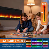 50in Electric Fireplace Wall Mounted Recessed Fireplace Electric w Remote
