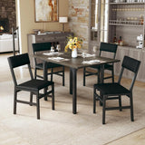 Dining Table Set for 4, Extendable Kitchen Table Cushion Chairs Set of 4
