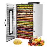 Commercial Grade Food Dehydrator Machine 110V 1500W Stainless Steel 20 Trays