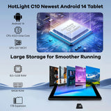 Android 14 8GB RAM+64GB ROM (Expand to 1TB) Octa-Core Tablet 10 inch