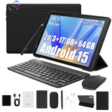 2026 Newest Android 15 Tablet 10 Inch 20GB+64GB Expandable 1TB WidevineL1 GMS 5000mAh Stylus Keyboard Mouse