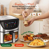 8.5QT Air Fryer, View Window, Multifunctional Large Family Size Capacity