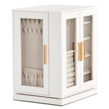 360° Rotating Velvet Jewelry Organizer Box with 5 Drawers for rings earrings