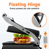 Electric Panini Press Griddle for Grilled Cheese Sandwich Maker 4-Slice Non-Stick