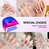 60W Rechargeable UV LED Nail Dryer Lamp, 42 Beads Portable Auto Sensor & Quick Dry Nail Machine