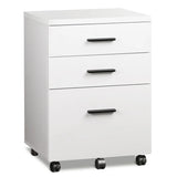 GALAXHERO 3 Drawer Wood File Cabinet Rolling Under Desk Filing Cabinet