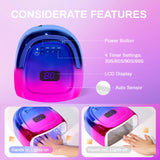 60W Rechargeable UV LED Nail Dryer Lamp, 42 Beads Portable Auto Sensor & Quick Dry Nail Machine