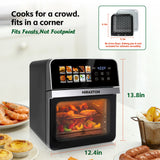 10QT Air Fryer Toaster Oven Combo with 10 Presets, Family Size Compact Oven