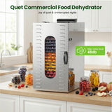 Commercial Food Dehydrator Machine, 1500W Jerky Dehydrators 20 Stainless Steel
