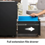GALAXHERO 2 Drawer Metal File Cabinet Under Desk with Lock Space Saving