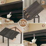 Dining Table Set for 4, Extendable Kitchen Table Cushion Chairs Set of 4