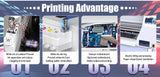 A3 Plus XP600 DTF Printer,Direct to Film,2X-Speed Compared to L1800,5" LED Multi-Function Display