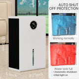 Dehumidifier for Home, 120 oz Water Tank w/ 7 Colors LED Light, 1,000 Sq. ft