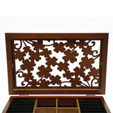 Rectangle Jewelry Box with 6 Compartments – Vintage Wooden Case