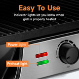 Electric Panini Press Griddle for Grilled Cheese Sandwich Maker 4-Slice Non-Stick