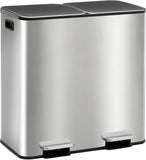 21 Gallon/80 Liter Kitchen Trash Can with Lid, Stainless Steel Garbage Can