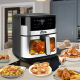 8.5QT Family Size Digital Air Fryers, BPA-Free, Smart Touchscreen with 8-Preset, Air Frying, Reheat Leftovers, Party Food